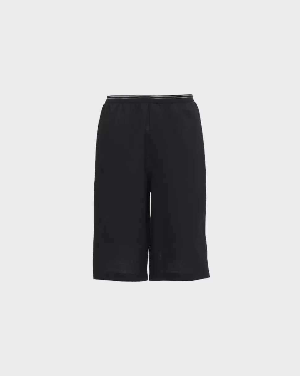 Best Prada Bermudas Aus Leichtem Stretch-funktionsgewebe Schwarz