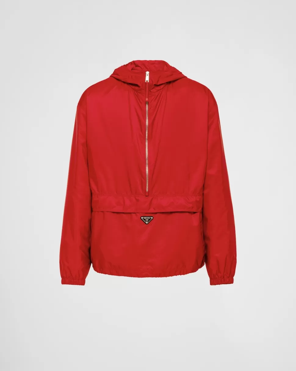 Store Prada Blousonjacke Aus Re-nylon Rot