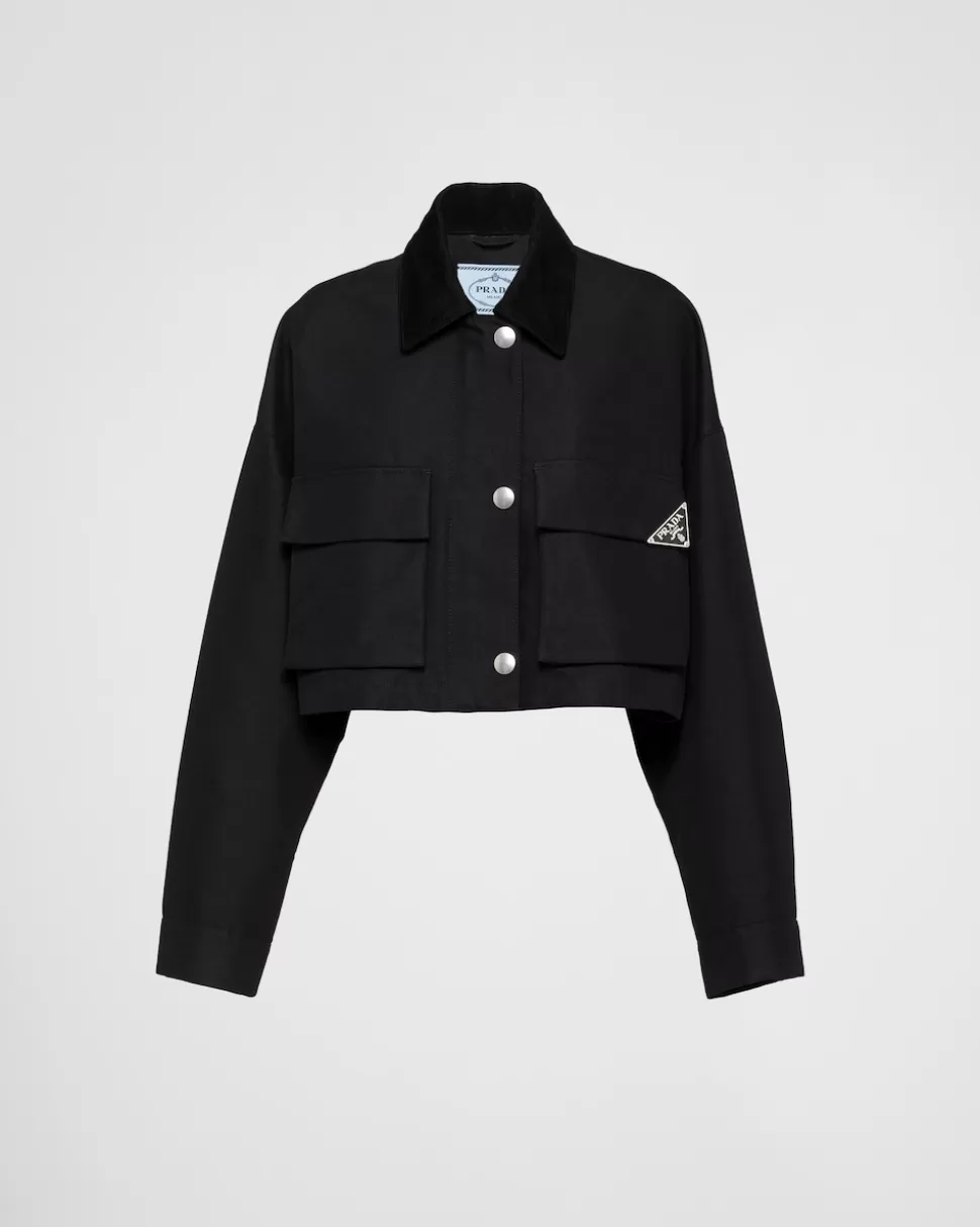 Cheap Prada Blousonjacke Aus Technischem Canvas Schwarz