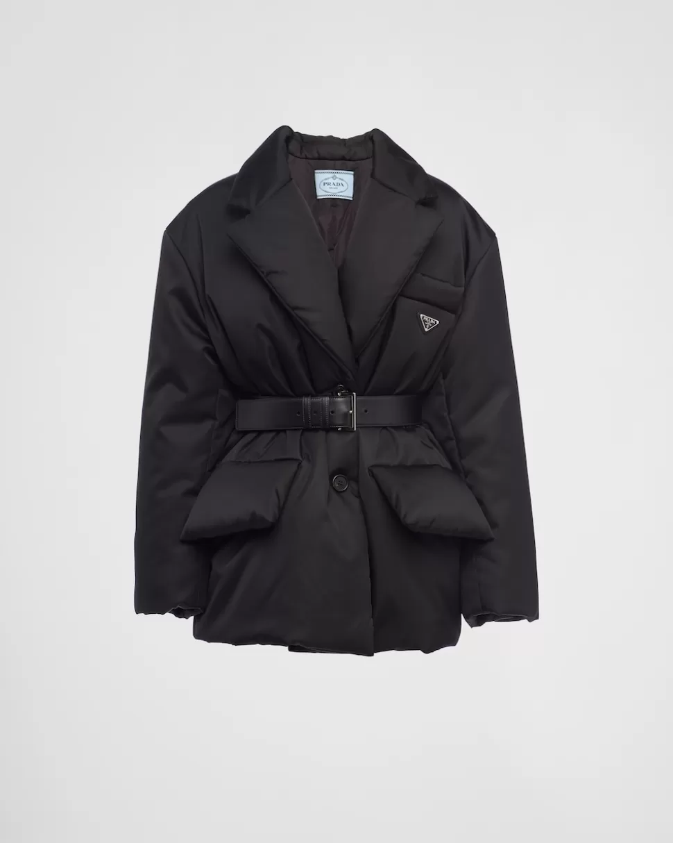 Best Sale Prada Daunenjacke Aus Re-nylon Schwarz