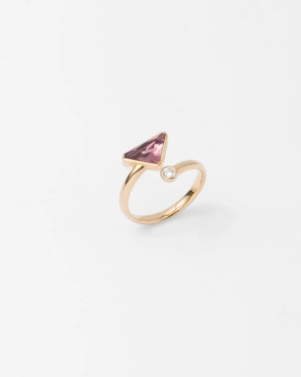 Store Prada Eternal Gold Contrarié-ring Aus Gelbgold Mit Diamant Und Amethyst Gold/Amethyst