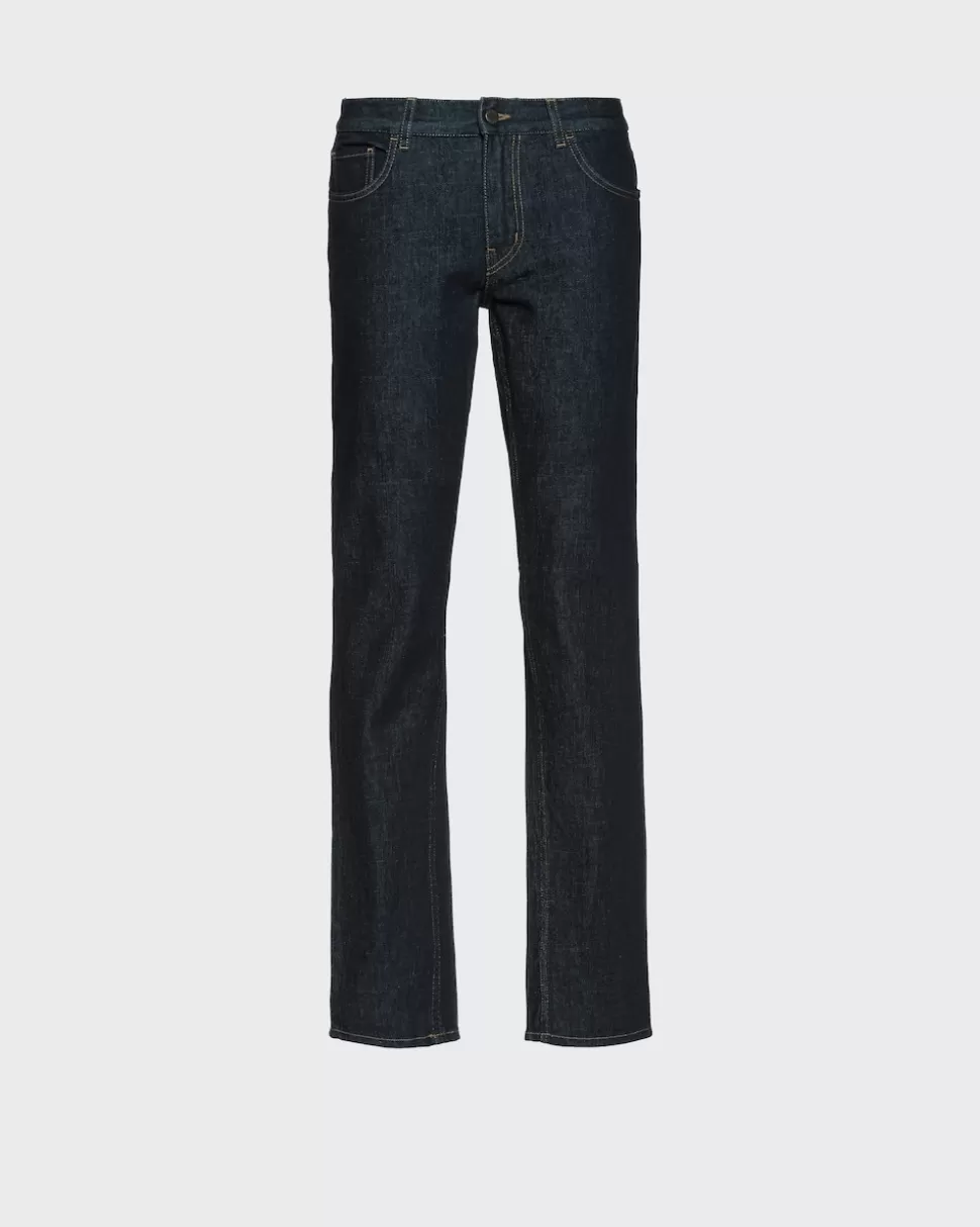 Discount Prada Five-pocket-hose Aus Denim Blau