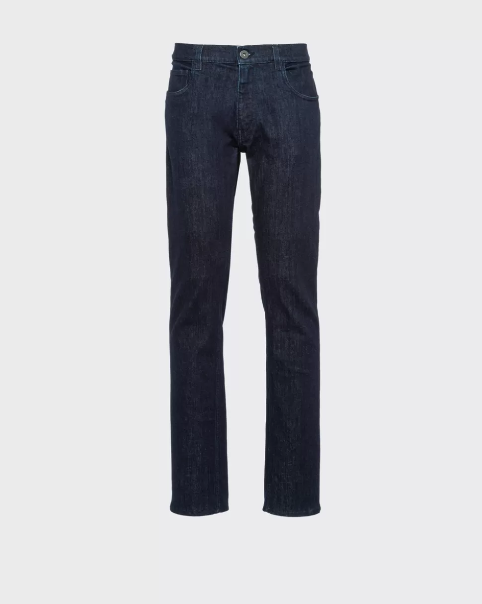 Best Prada Five-pocket-hose Aus Stretch Denim Blau