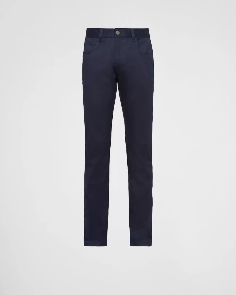 Hot Prada Five-pocket-hose Aus Stretch-drill Marineblau