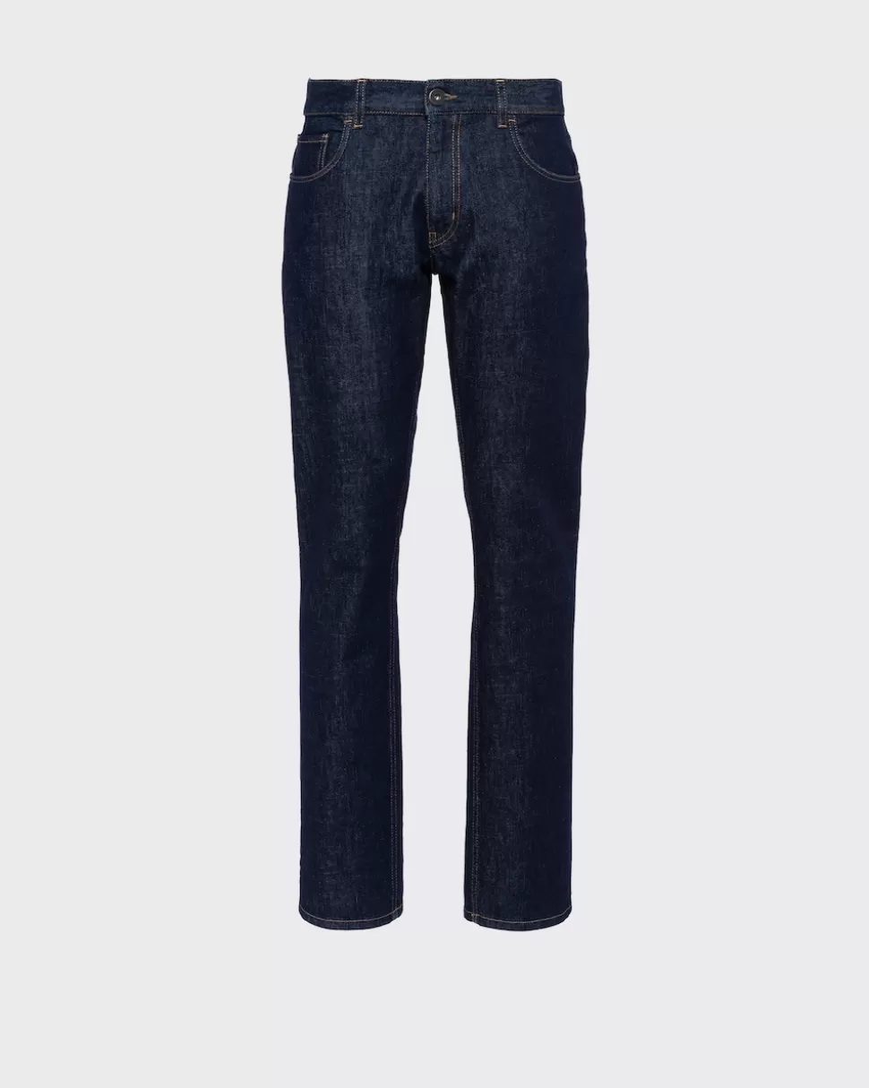 Best Prada Five-pocket-jeans Aus Comfort Denim Blau