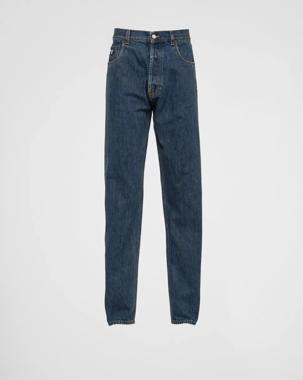 Clearance Prada Five-pocket-jeans Aus Denim Blau