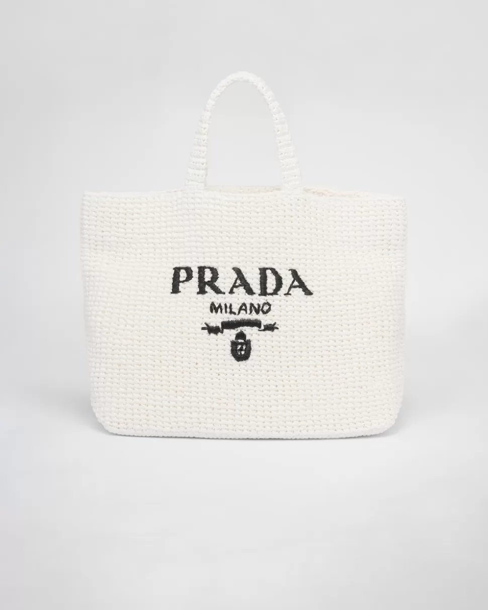 Online Prada Gehäkelte Tote Bag Schwarz