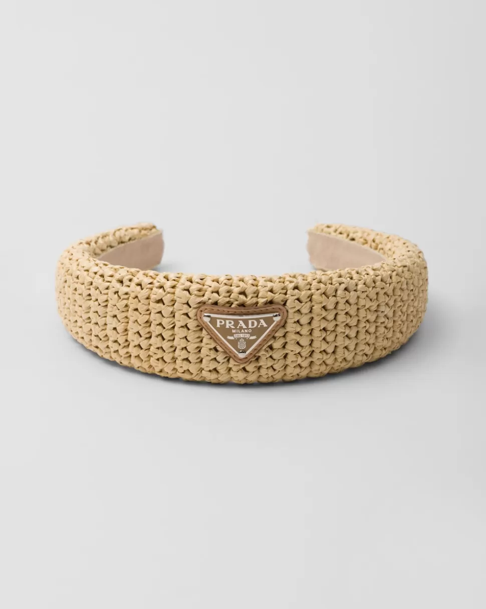 Best Prada Gehäkeltes Headband Weiss