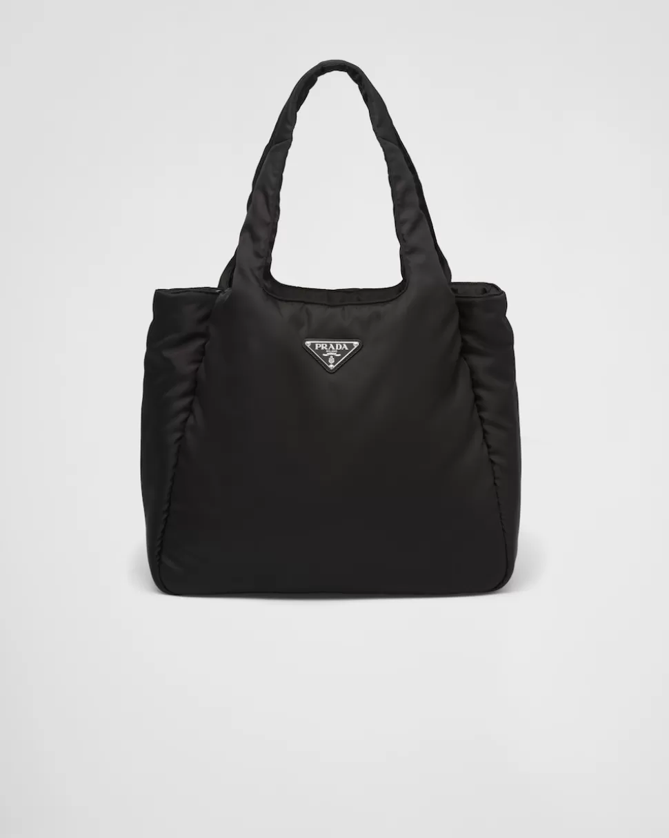 Best Prada Große Tote Bag Aus Gepolstertem Re-nylon Schwarz