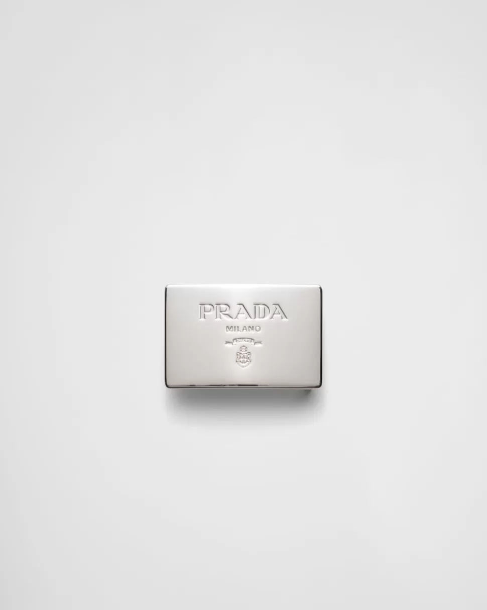 Cheap Prada Gürtelschließe Aus Metall GlänzenderStahl