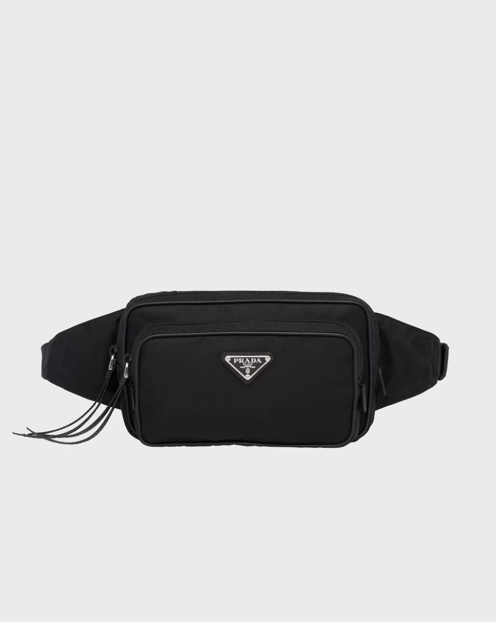 Shop Prada Gürteltasche Aus Re-nylon Schwarz