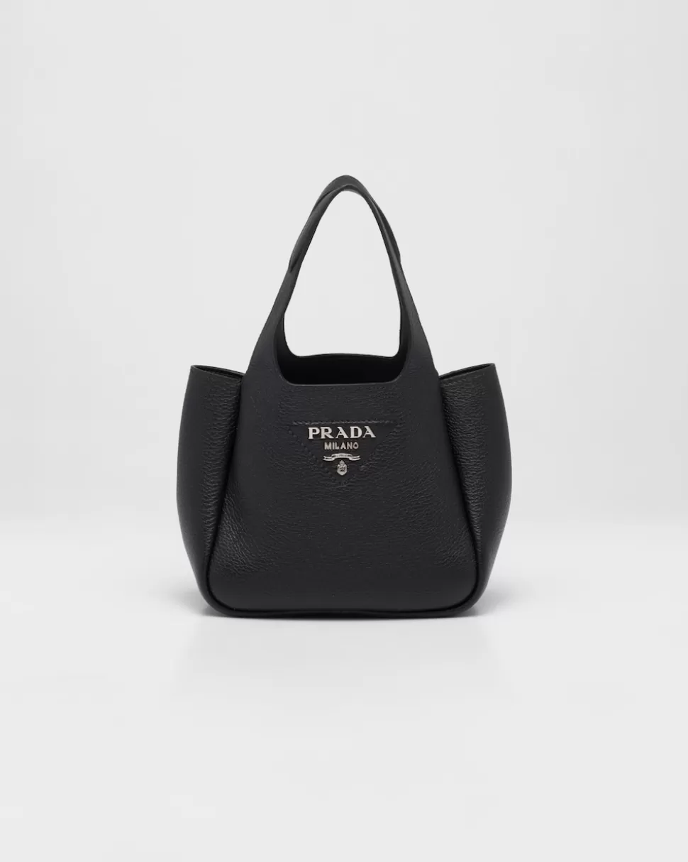 Best Sale Prada Handtasche Aus Leder Schwarz