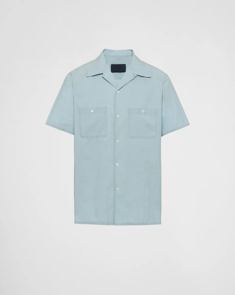 Best Prada Hemd Aus Chambray Himmelblau