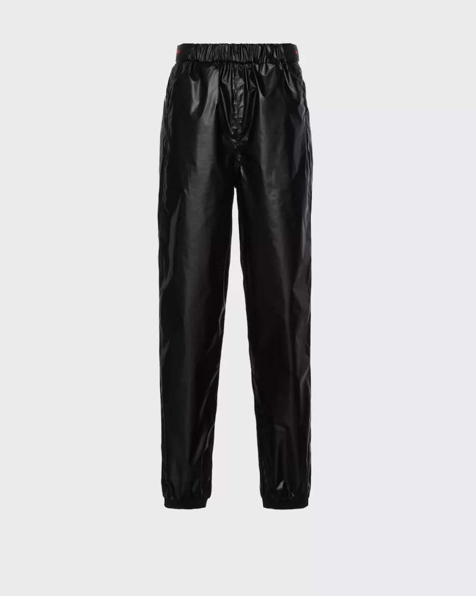 Best Prada Hose Mit Weitem Bein Aus Light Re-nylon Schwarz