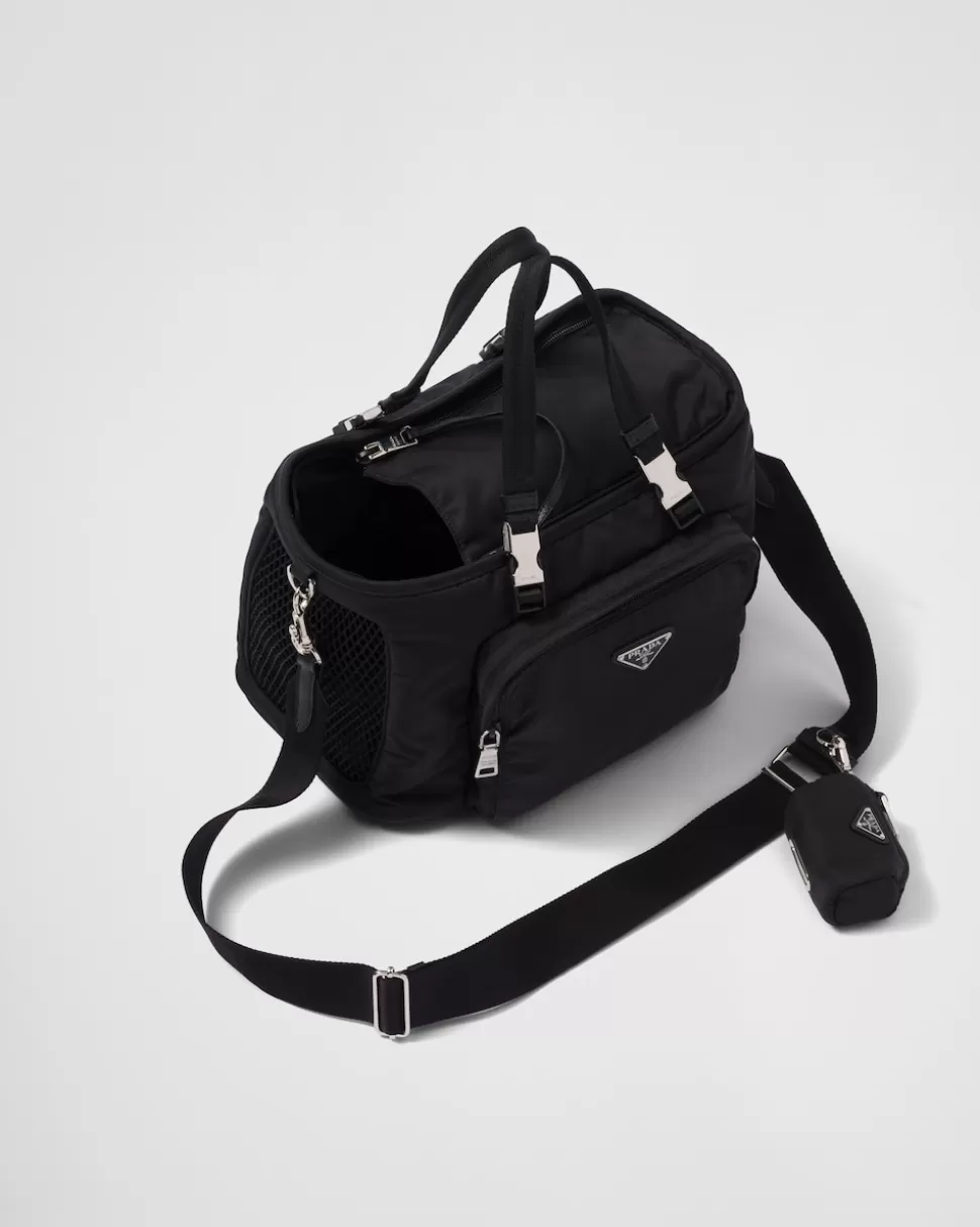 Cheap Prada Hundetasche Re-nylon Und Saffiano-leder Schwarz