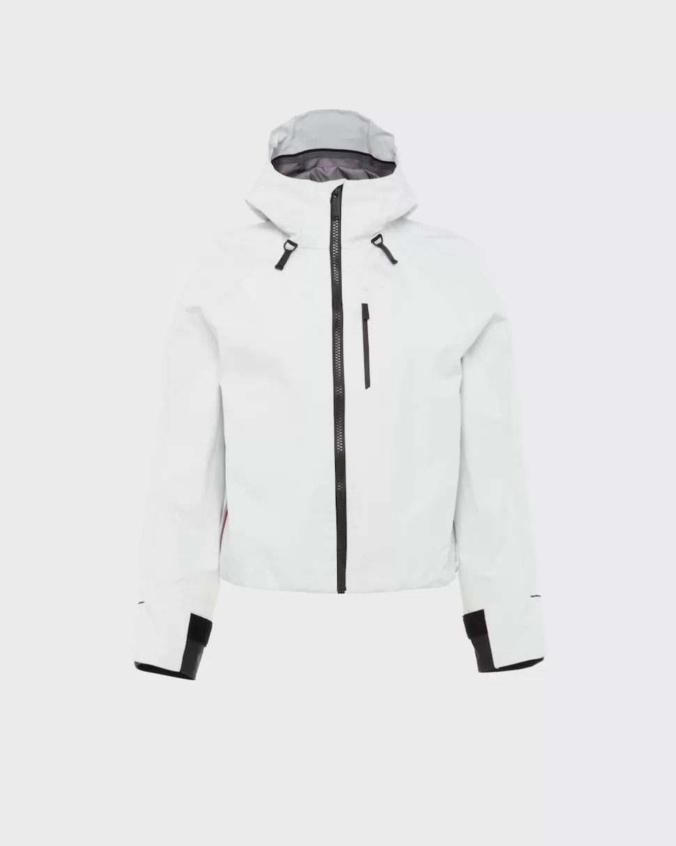 Store Prada Jacke Aus Gore-tex Pro Kalkweiss