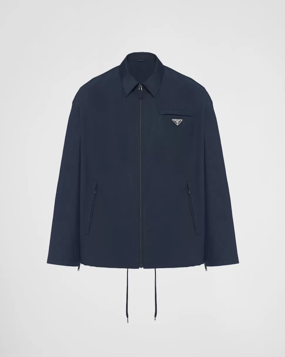 Best Sale Prada Jacke Aus Techno-popeline Blau