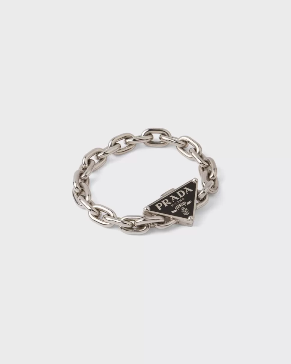 Fashion Prada Jewels Logo Armband Silber