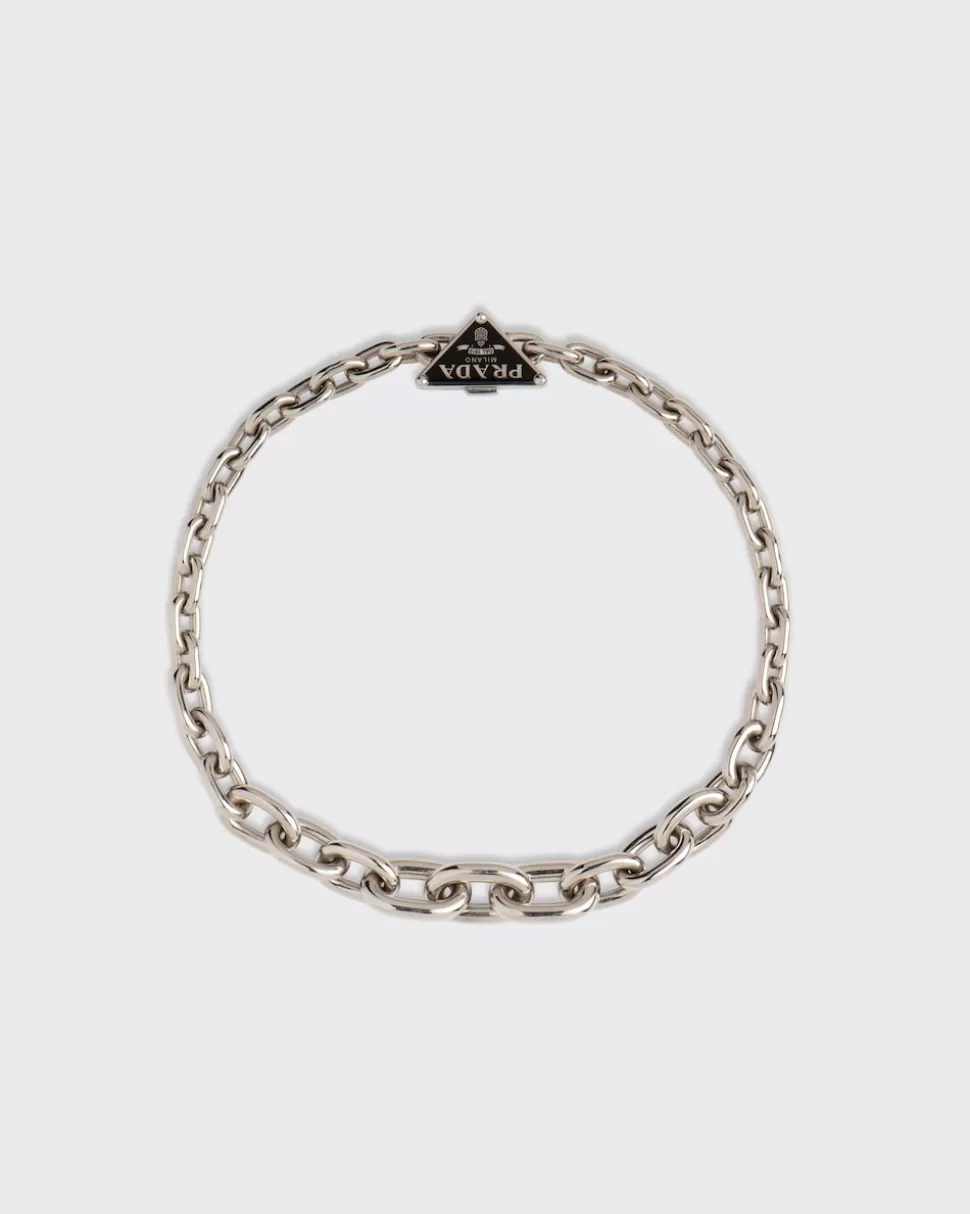 Hot Prada Jewels Logo Halskette Silber