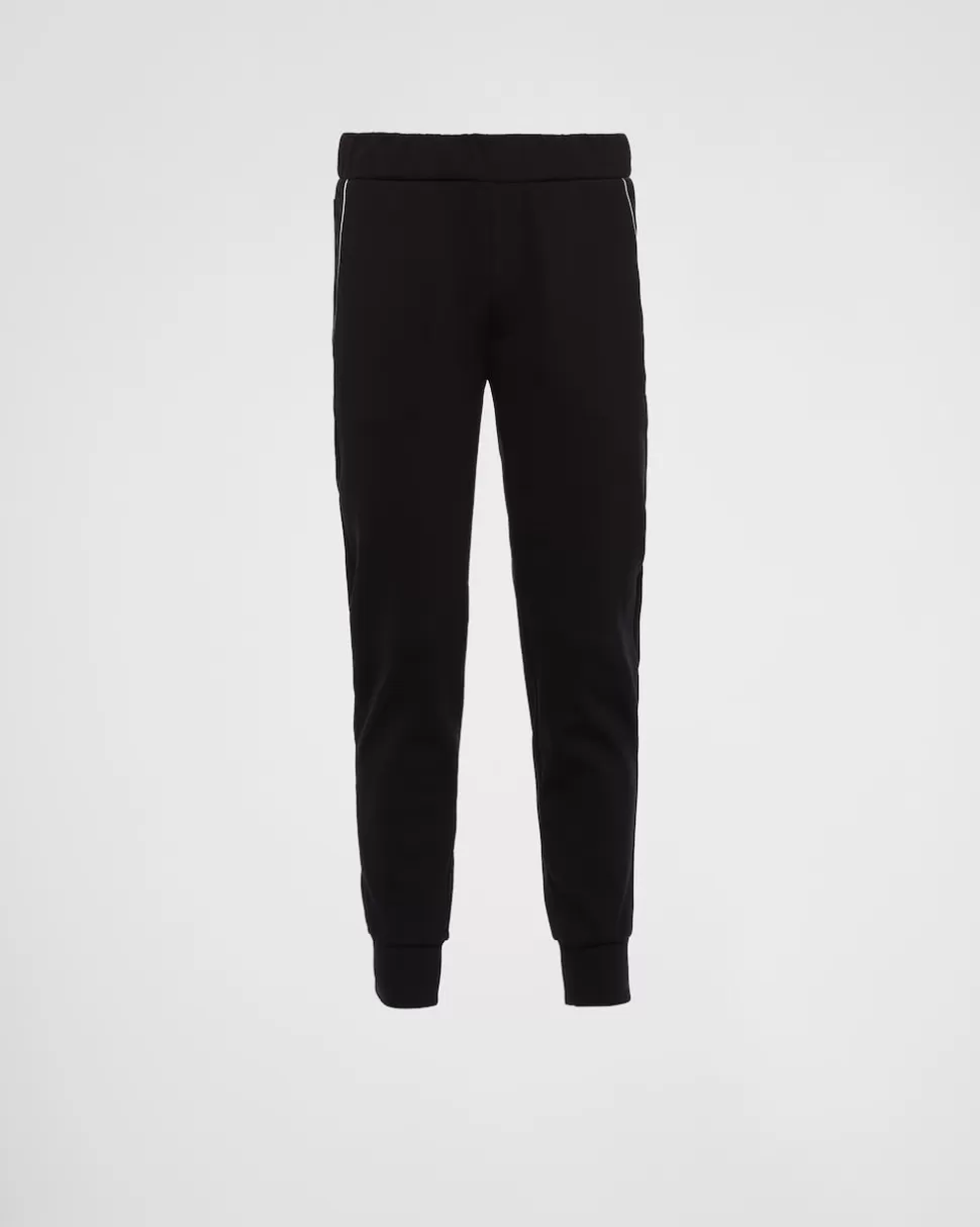 Best Prada Jogginghose Mit Details Aus Re-nylon Schwarz/Weiss