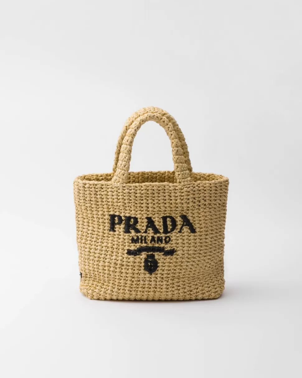 Online Prada Kleine Gehäkelte Tote Bag Natur