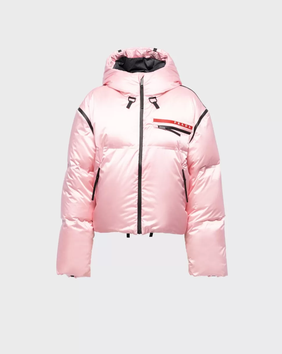 Best Prada Kurze Daunenjacke Aus Technischem Re-nylon Rosa