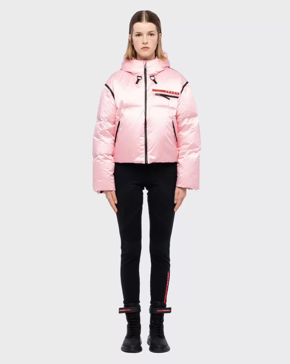 Best Prada Kurze Daunenjacke Aus Technischem Re-nylon Rosa