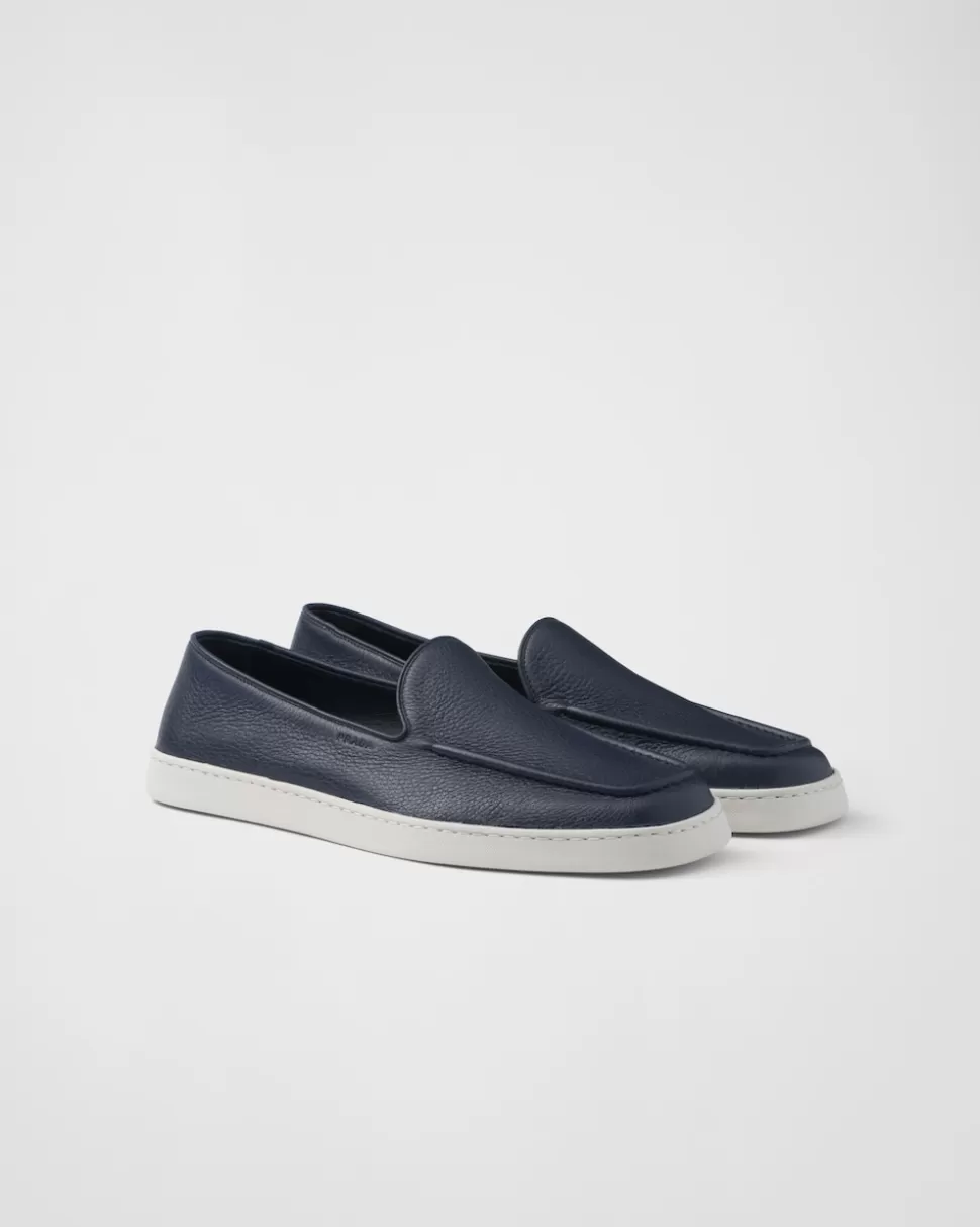 Best Prada Loafer Aus Leder Ostseeblau