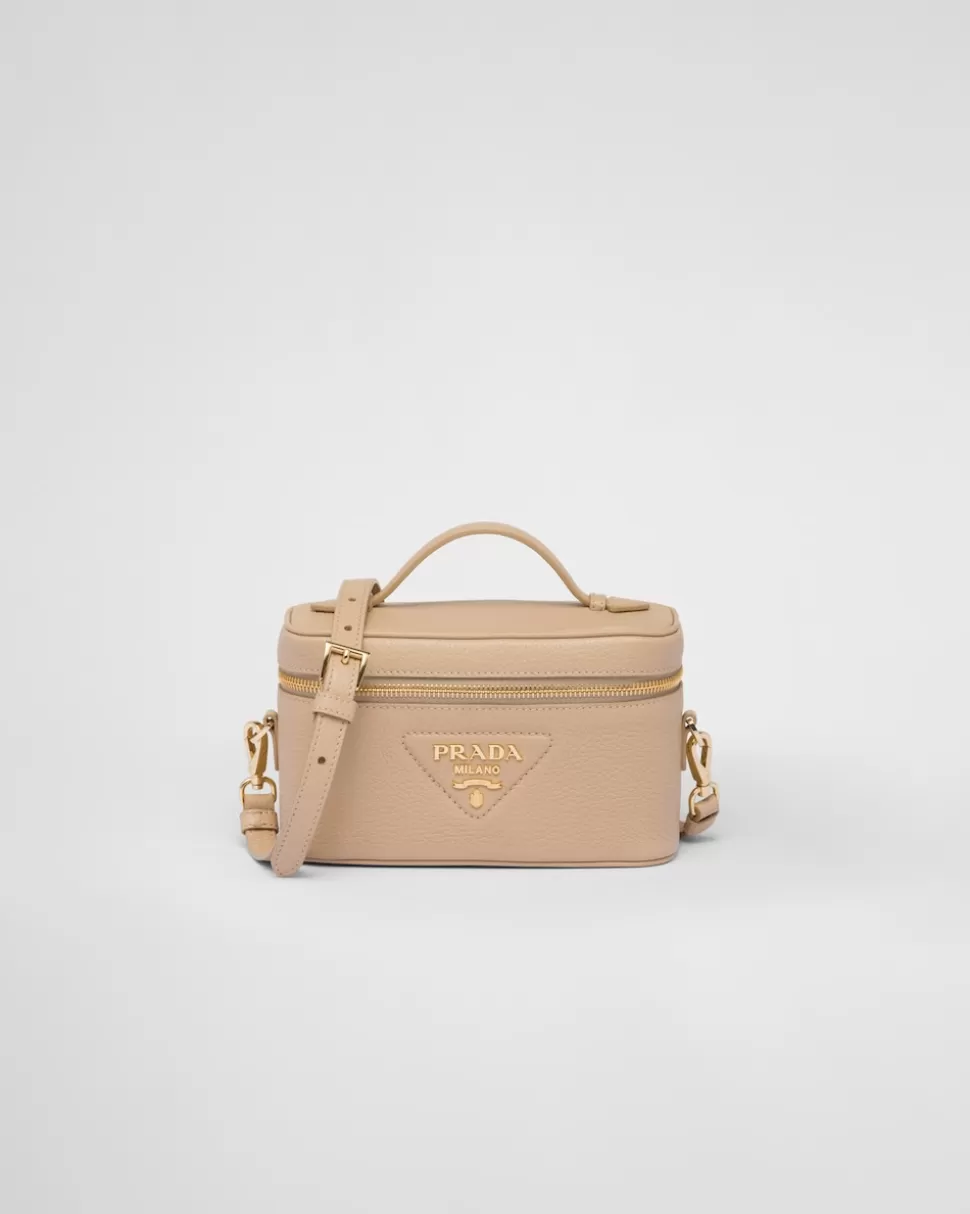 Outlet Prada Mini Bag Aus Leder Seerose