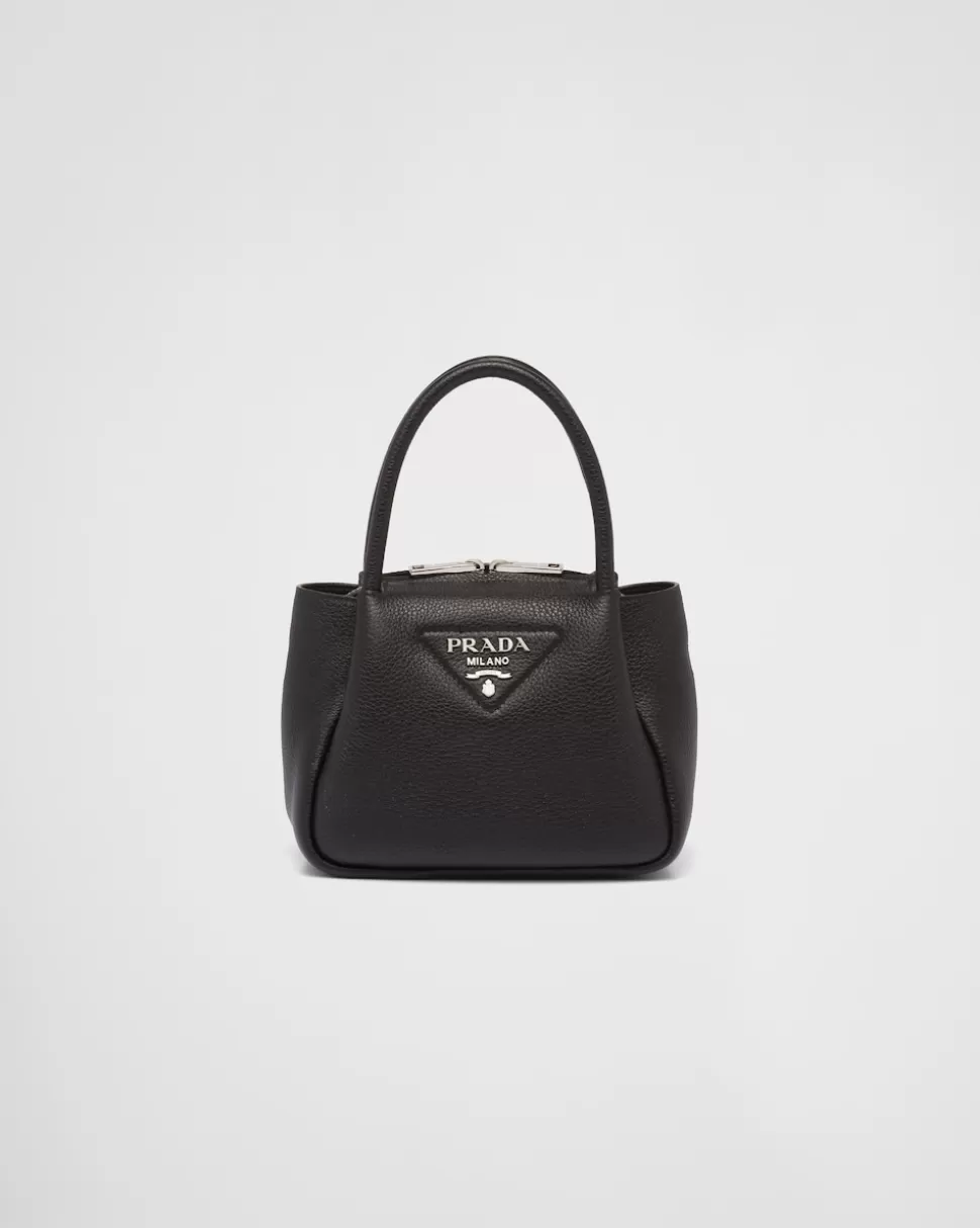 Best Prada Mini-handtasche Aus Leder Mit Reißverschluss Schwarz