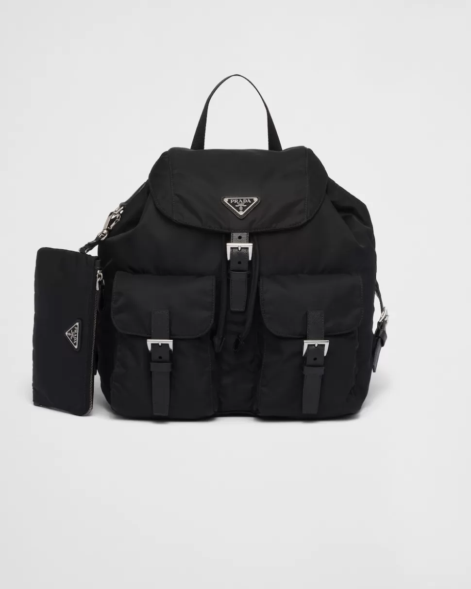 Best Prada Mittelgroßer Rucksack Aus Re-nylon Schwarz