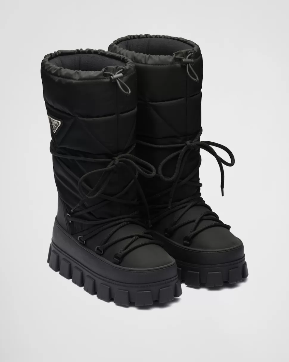 Best Prada Moonboots Aus Gabardine-nylon Schwarz