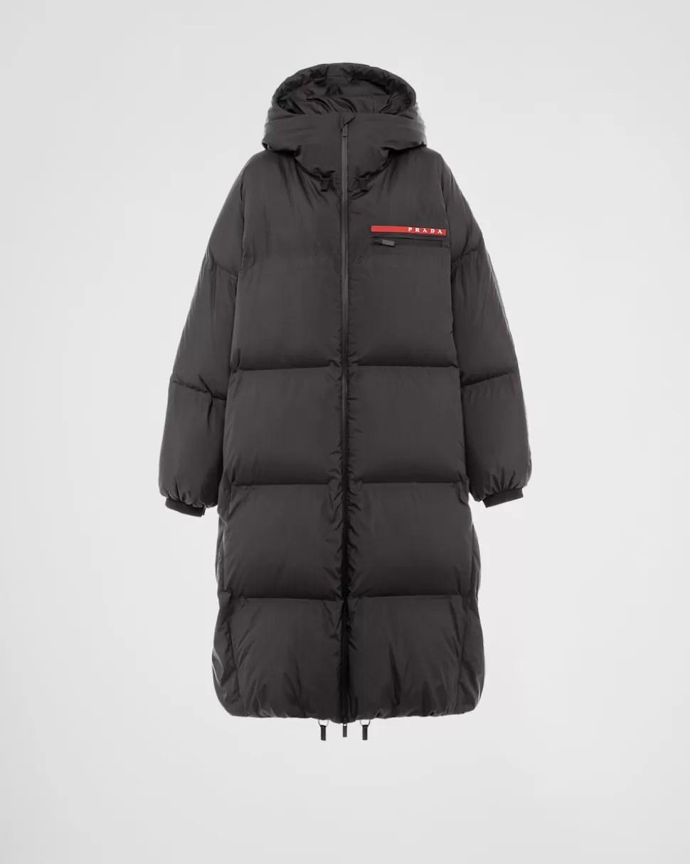 Best Prada Oversize-daunenmantel Aus Technischem Re-nylon Schwarz