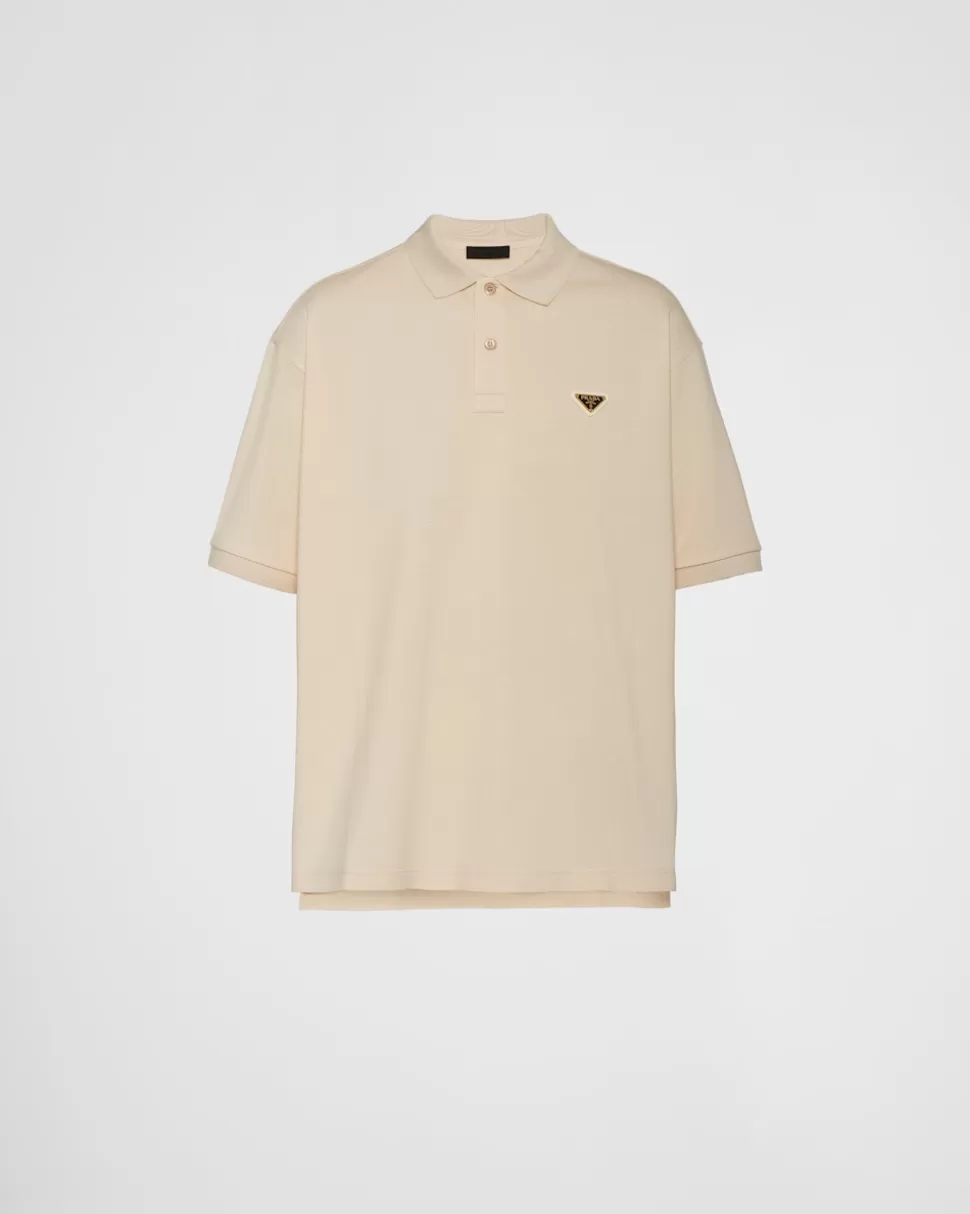 Best Prada Poloshirt Aus Baumwolle Natur