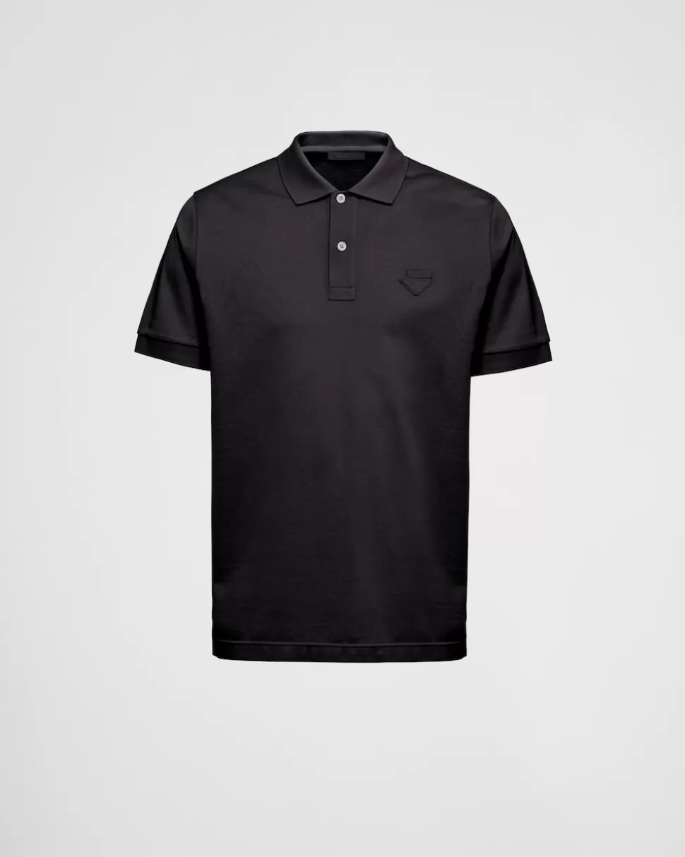 Best Prada Poloshirt Aus Piqué Schwarz