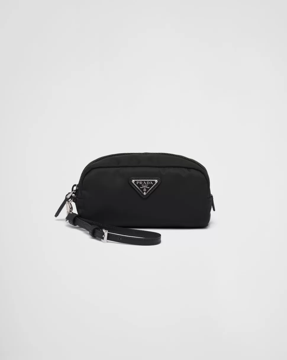 Discount Prada Pouch Aus Re-nylon Schwarz