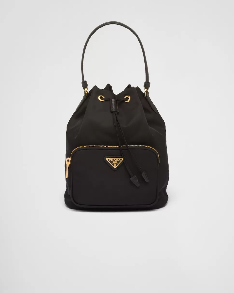 Best Prada Duet Bucket Bag Aus Re-nylon Schwarz