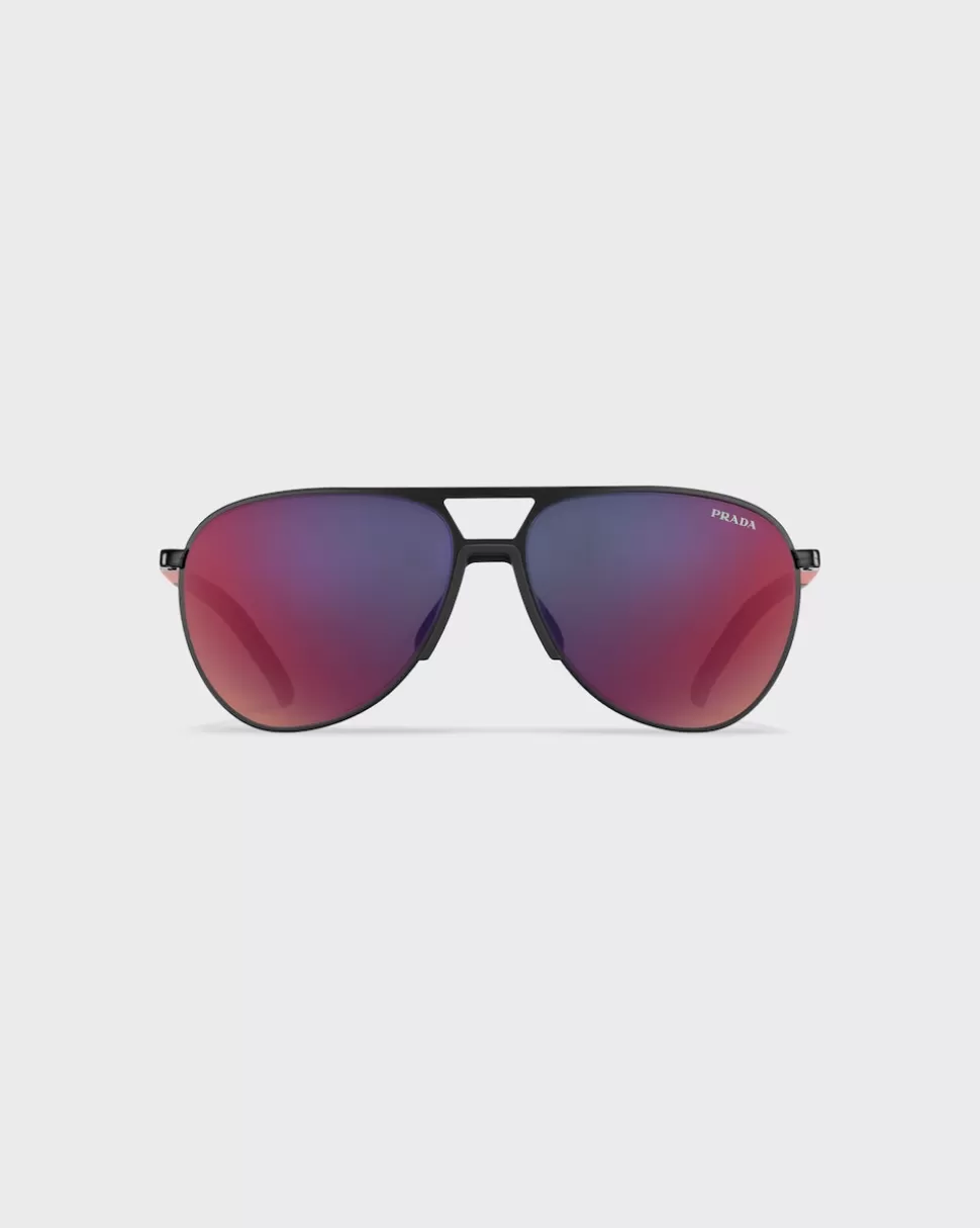 Discount Prada Linea Rossa Active Sonnenbrille Rot/BlaueGläser