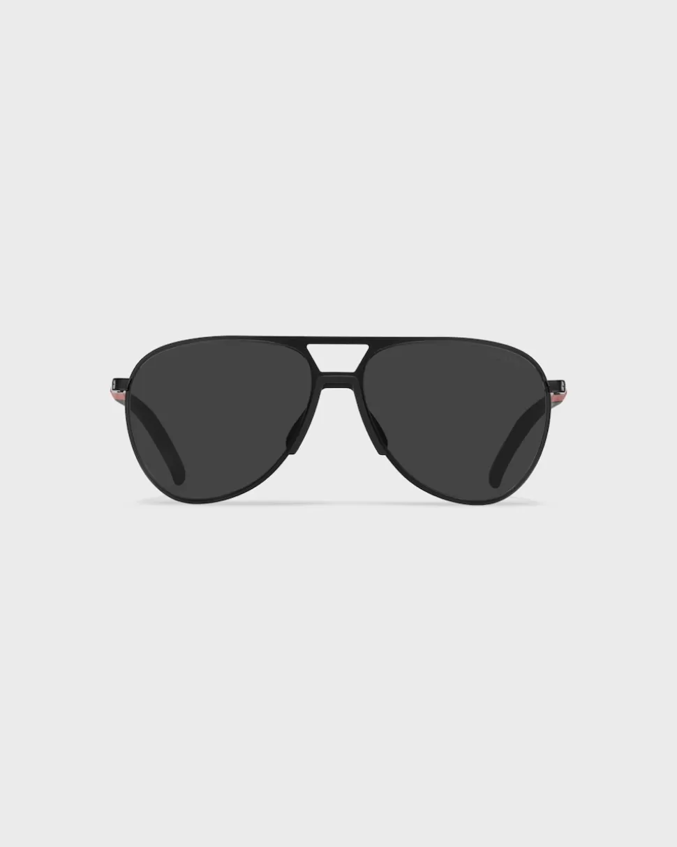 Discount Prada Linea Rossa Active Sonnenbrille Schiefergrau/SchwarzeGläser