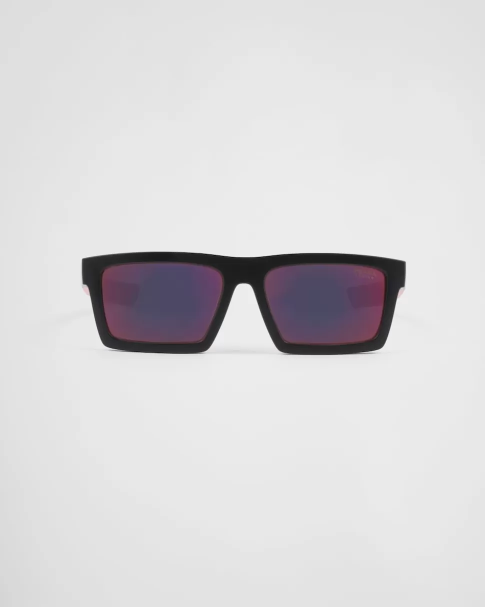 Clearance Prada Linea Rossa Impavid Sonnenbrille GläserInMeerblau