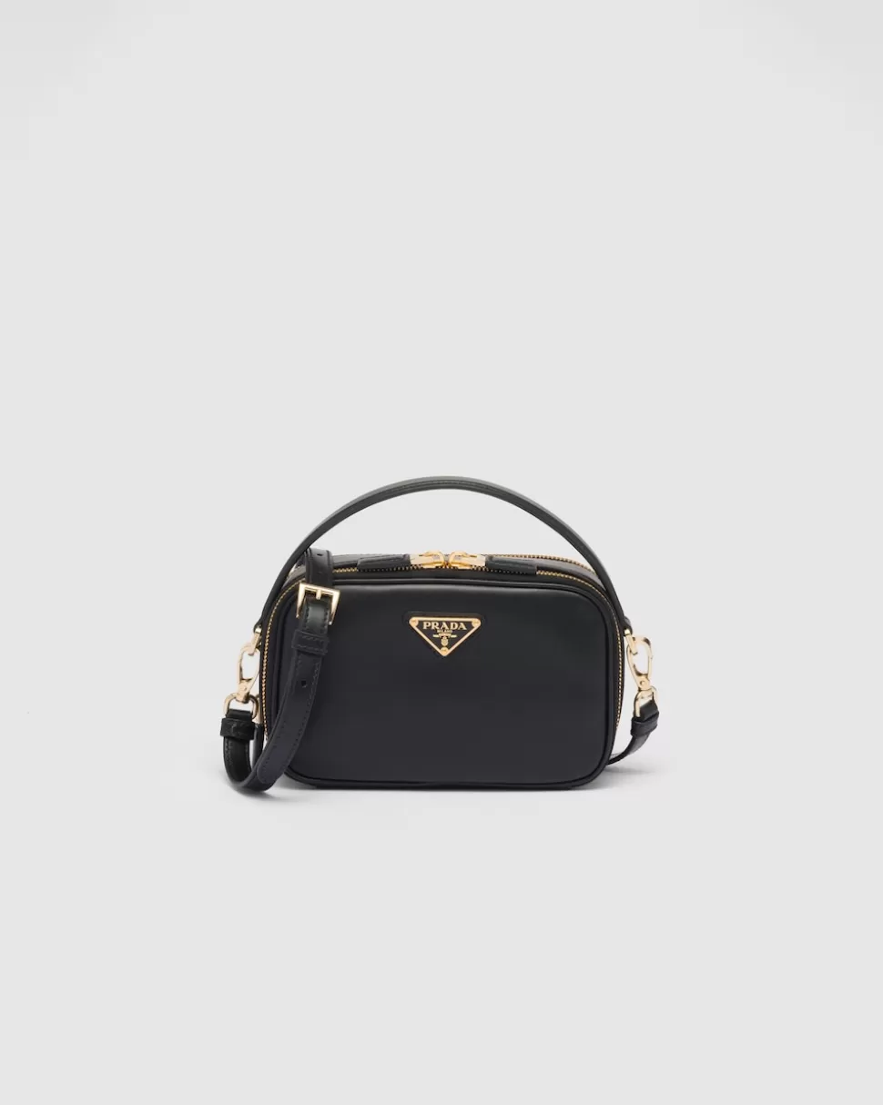 Best Prada Odette Mini Bag Aus Leder Schwarz