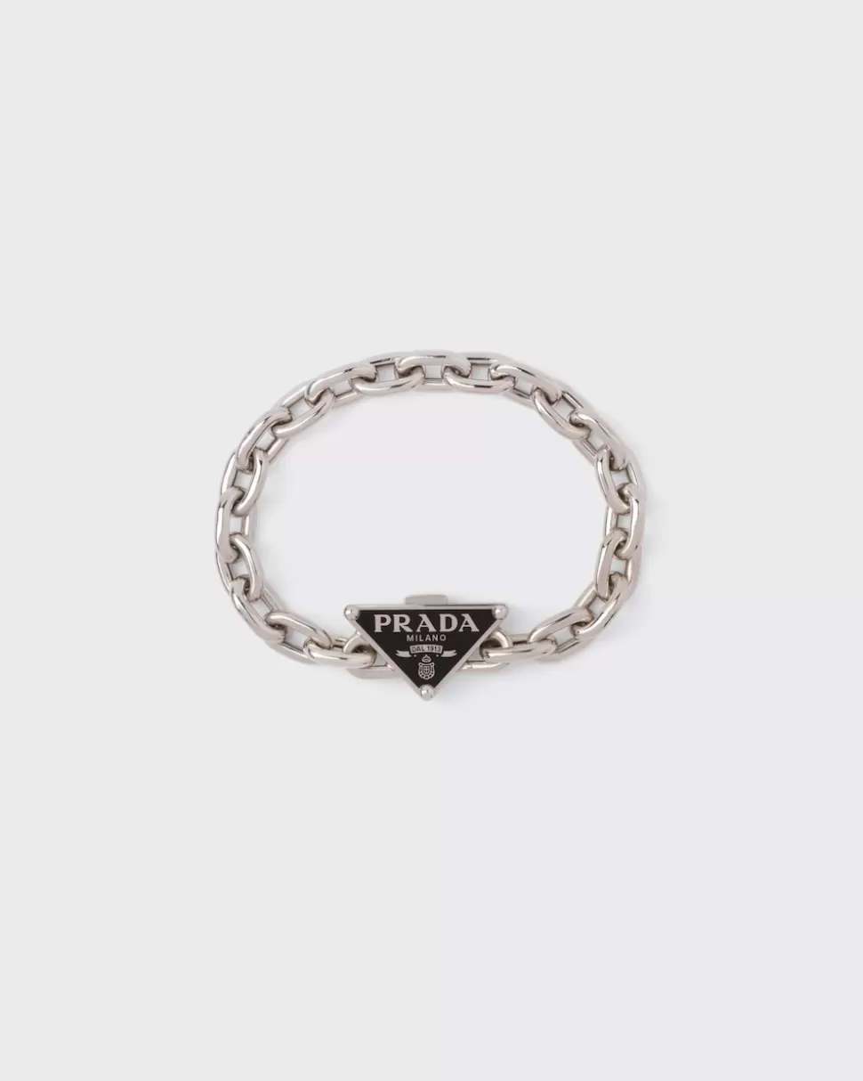 Cheap Prada Symbole Armband Silber