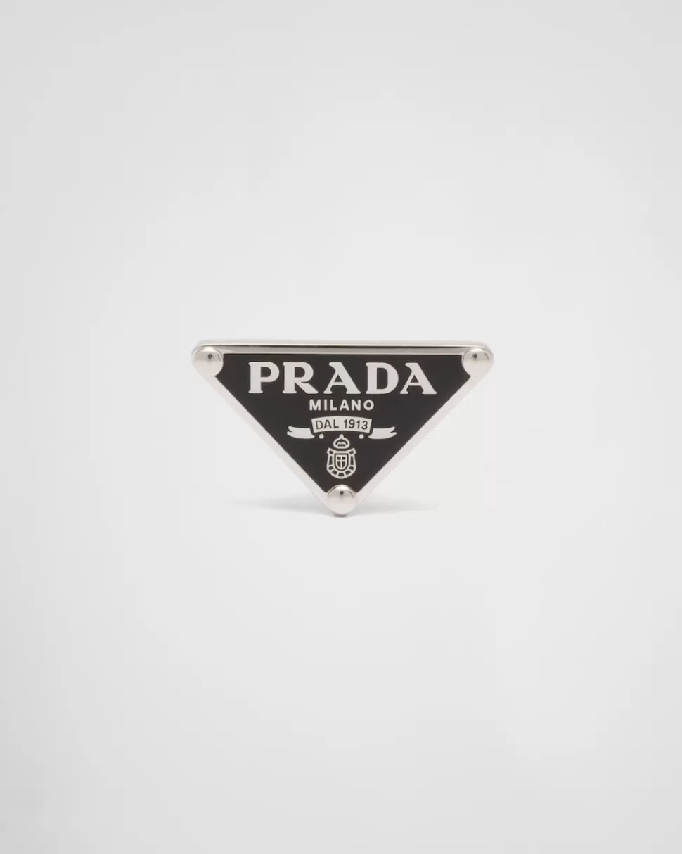 Cheap Prada Symbole Rechter Einzel-ohrring Schwarz