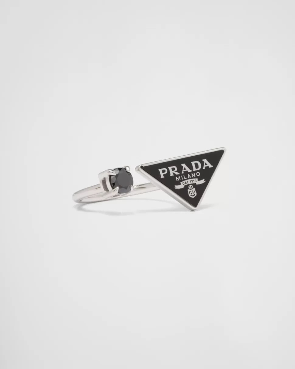 Flash Sale Prada Symbole Ring Schwarz/Diamantschwarz