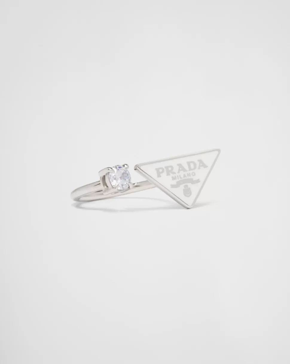 Hot Prada Symbole Ring Weiss/Kristall