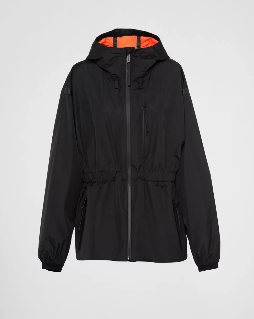 Best Prada Regenjacke Aus Light Extreme-tex Schwarz/Orange