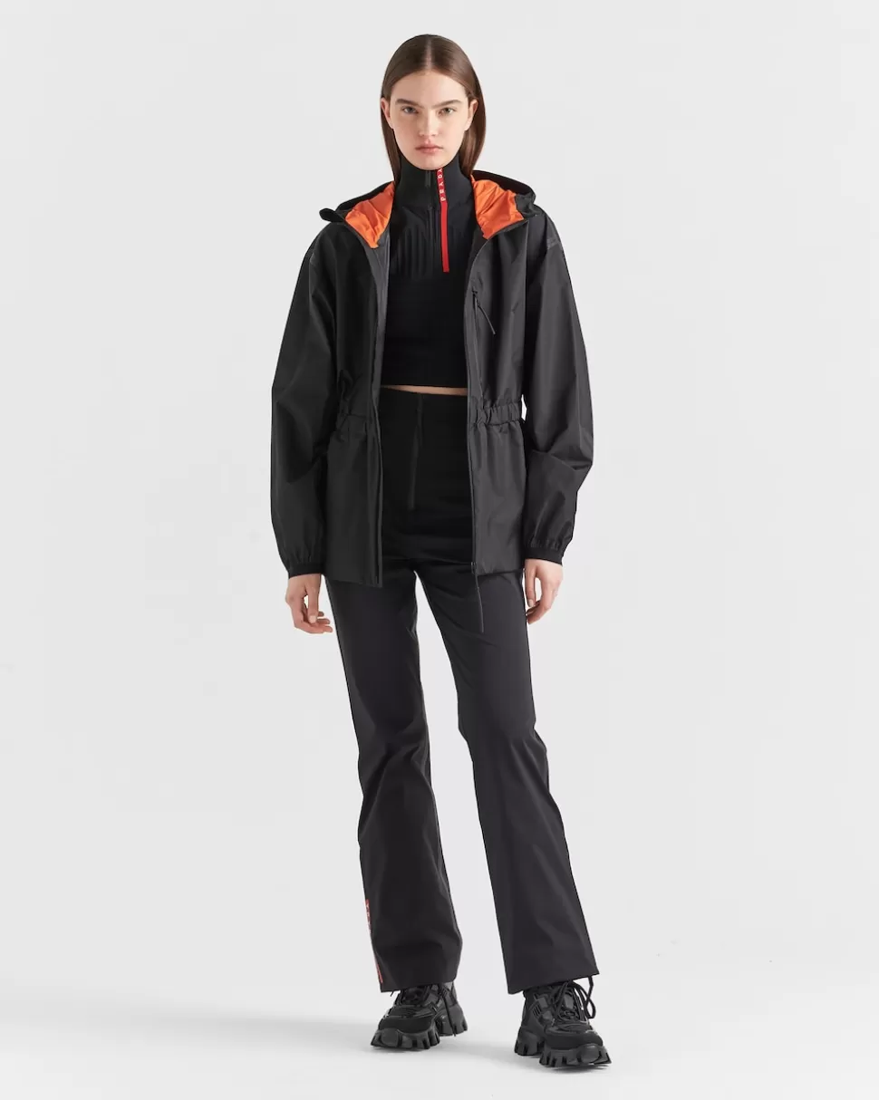 Best Prada Regenjacke Aus Light Extreme-tex Schwarz/Orange