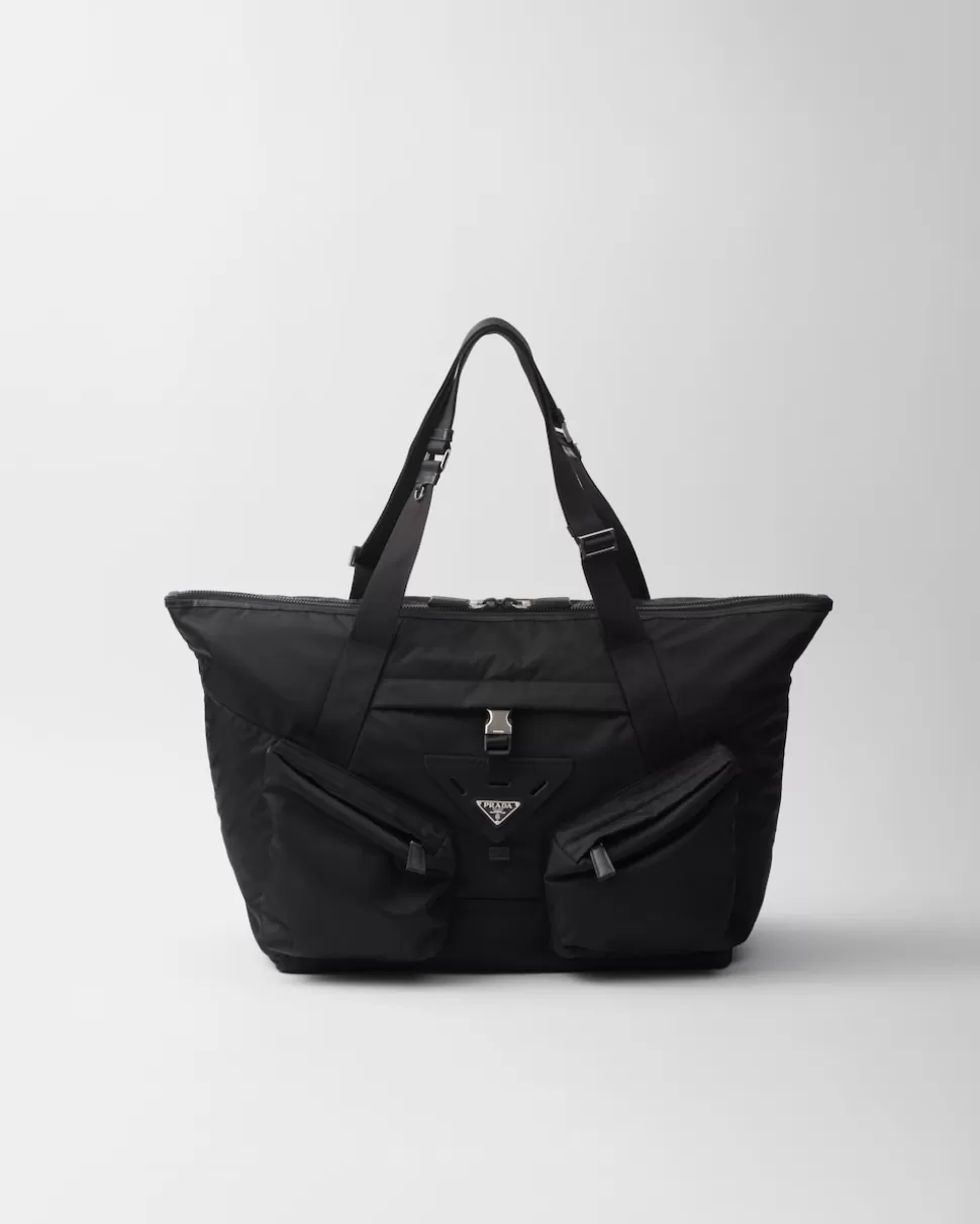 Best Prada Reisetasche Aus Re-nylon Und Leder Schwarz