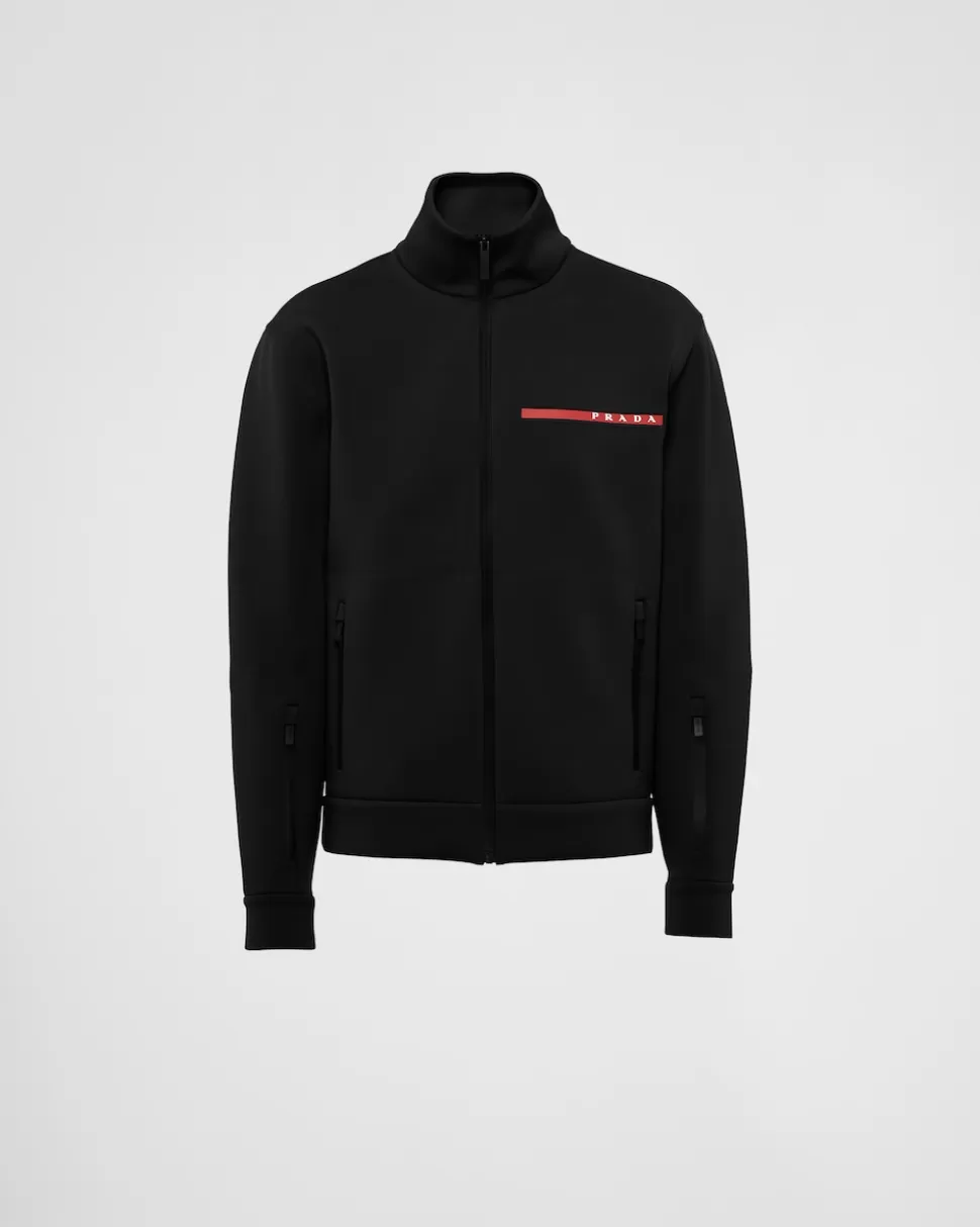 Best Prada Reißverschluss-sweatshirt Rec. Funktionsgewebe Schwarz