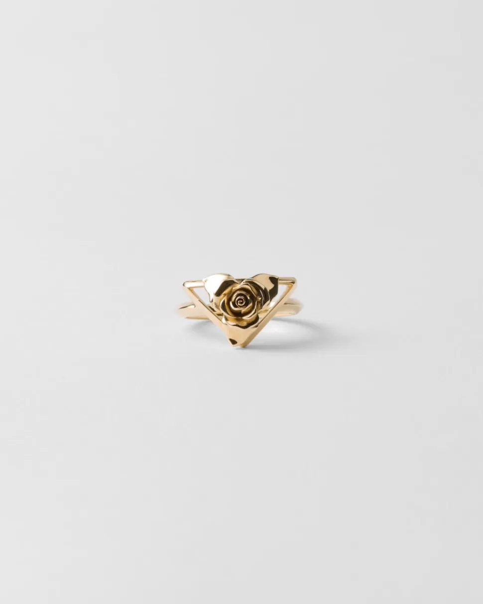 Fashion Prada Ring Aus Metall Gold